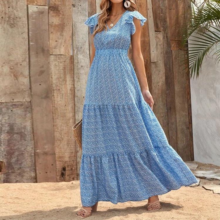 Women's Summer Bohemian Floral Dress - HEPSIBAH SHOP