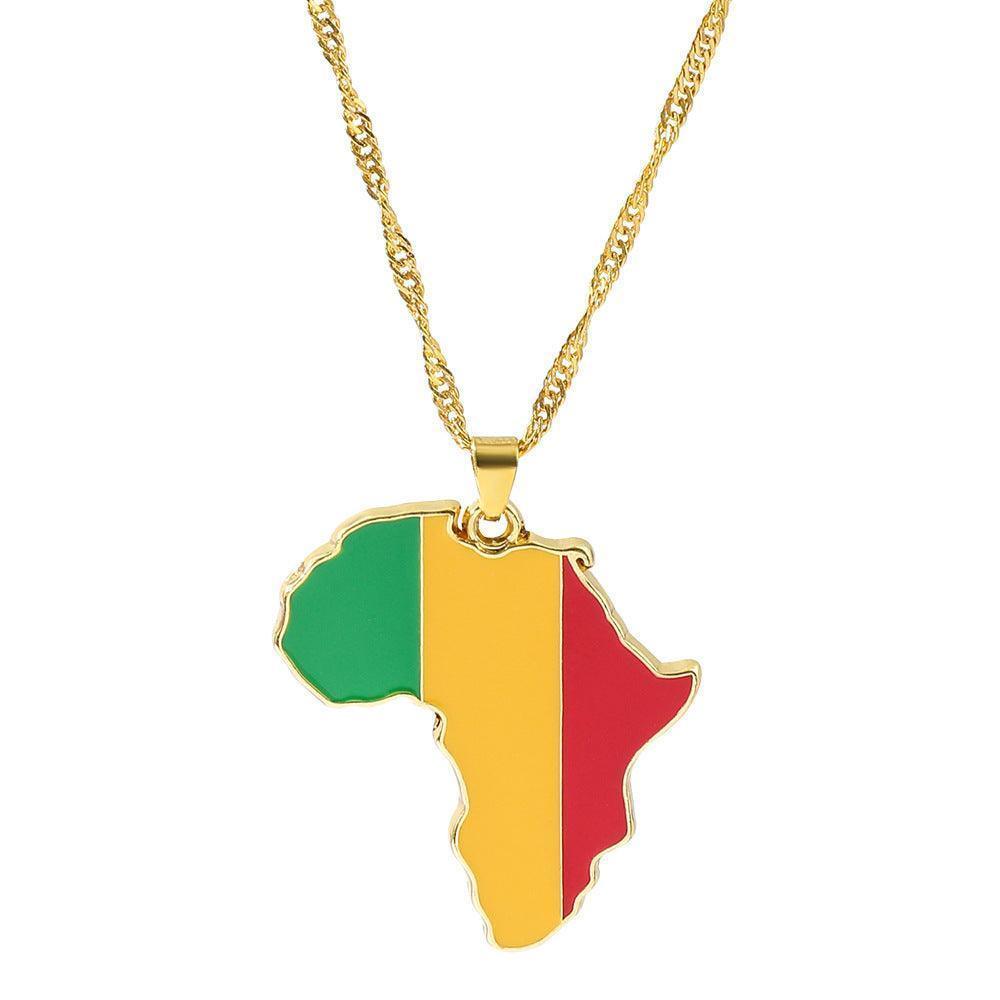 Fashion Map African Pendant Necklace - HEPSIBAH SHOP