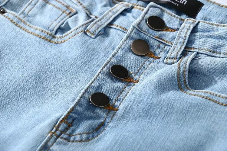 Four button high-rise jeans - HEPSIBAH SHOP