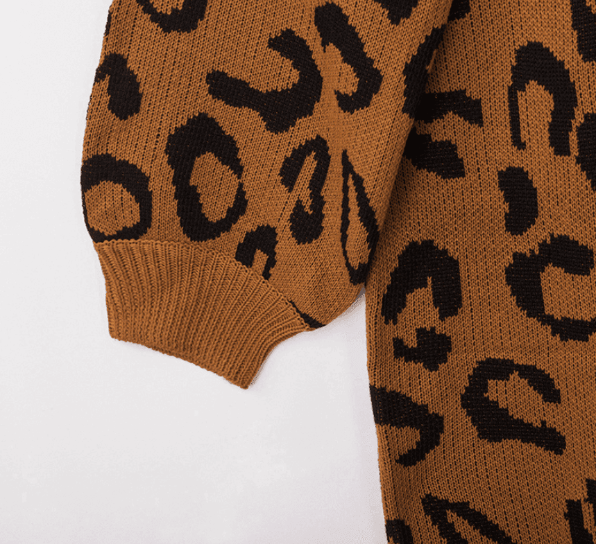 Hooded leopard-print loose sweater - HEPSIBAH SHOP