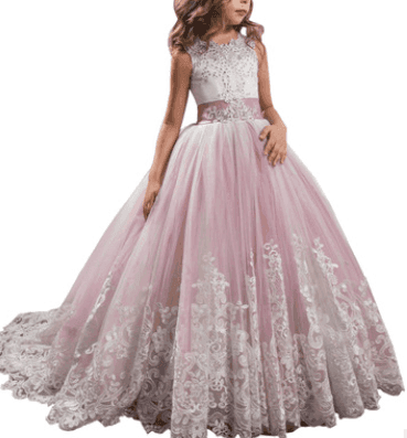Children's lace wedding dress - HEPSIBAH SHOP