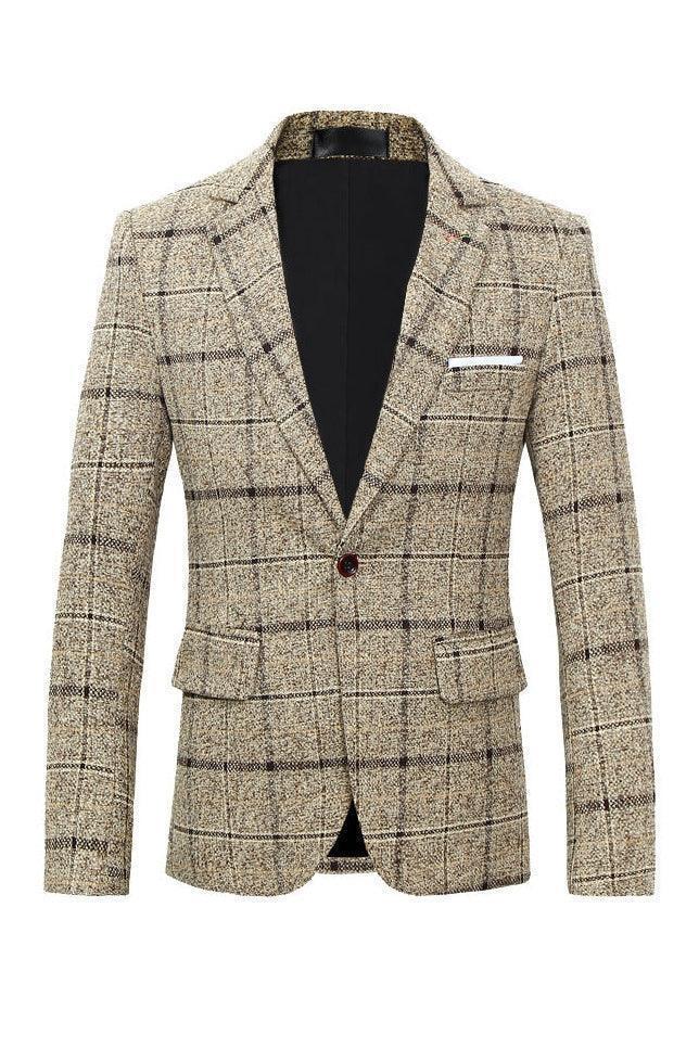 Men's Suits, Coats, Dresses, Slim-fitting Plaid Suits - HEPSIBAH SHOP