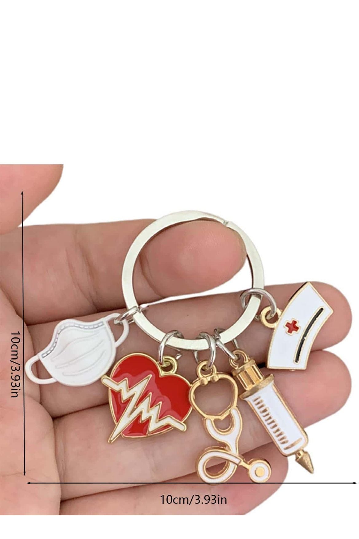 Nurse Doctor Key Ring Syringe Needle Stethoscope Key Ring Bag Accessories Bag Charms Gifts Valentine'S Day Stylish Trendy For Teen Girls Women College Students Teacher White-Collar Workers Rookies
