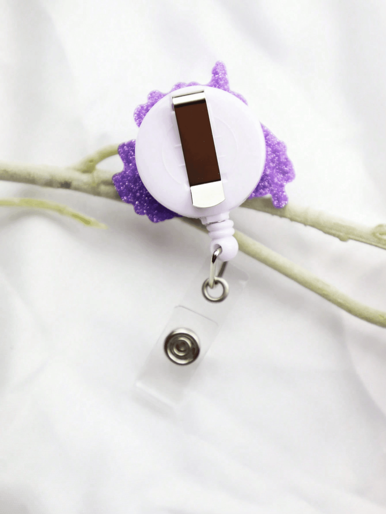 1pc Nurse Retractable Badge Reel With Clip ID Help Is On The Way Dear Funny Glitter Badge Reel Gift For RN LPN CNA Nurse Doctor Assistant Medical Staff Badge Holder