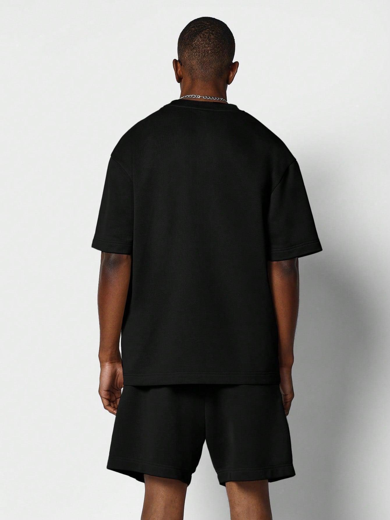 SUMWON Regular Fit Short Sleeve Tee With Short 2 Piece Set