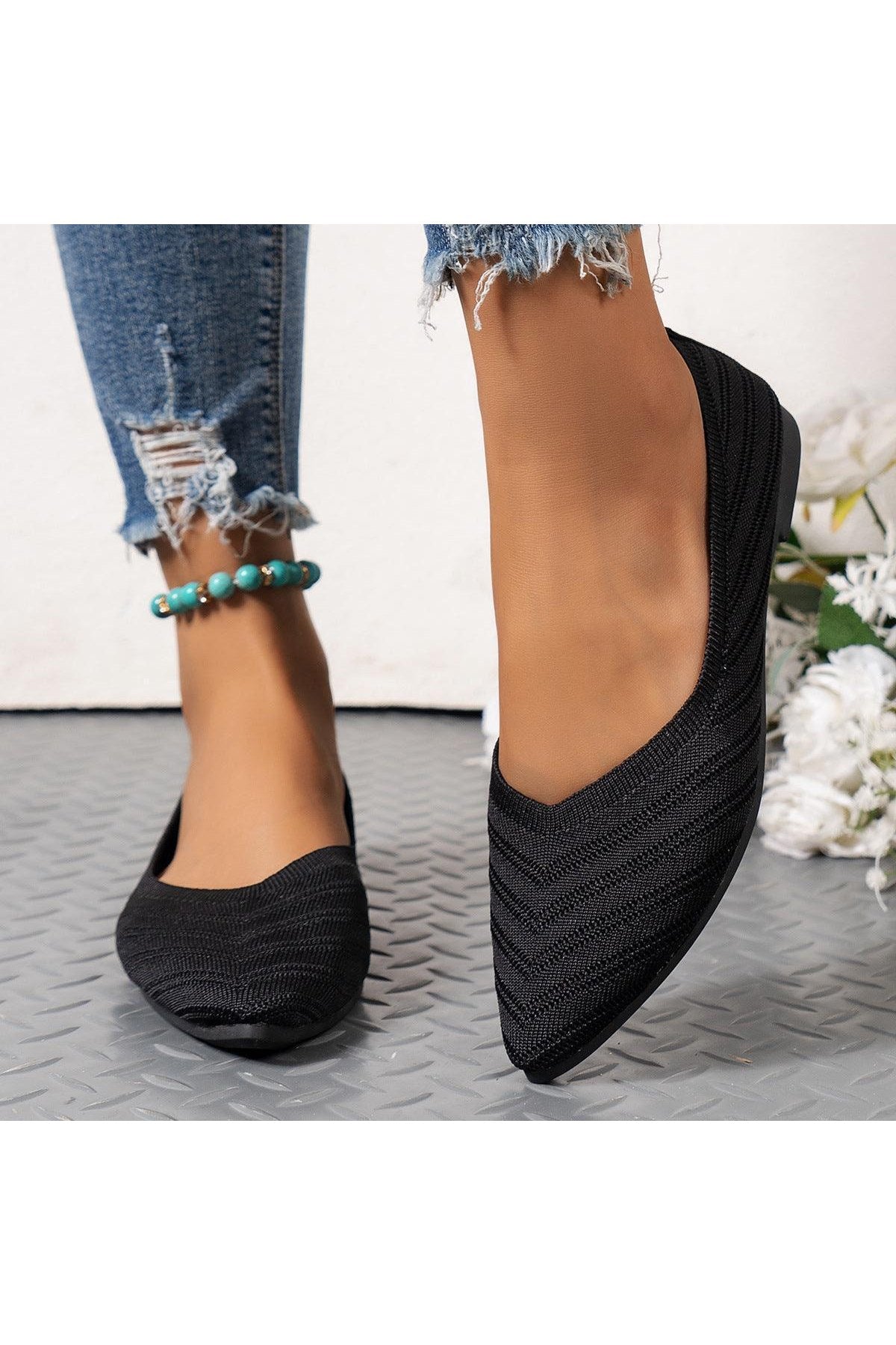 Pointed Toe Low-cut Shoes Women's Breathable Flat Bottom - HEPSIBAH SHOP