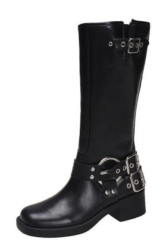 Female American Retro Martin Brown High Top Boots - HEPSIBAH SHOP