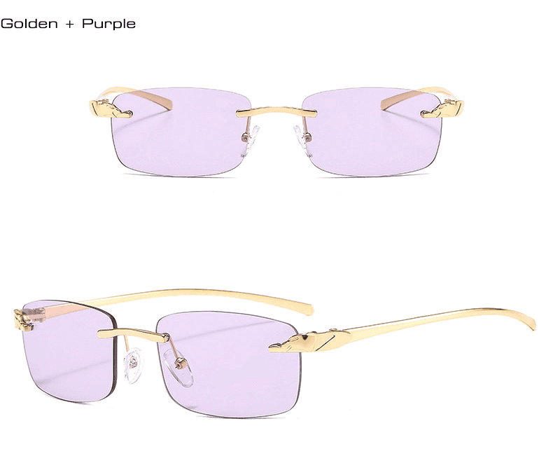 Leopard head frameless sunglasses - HEPSIBAH SHOP