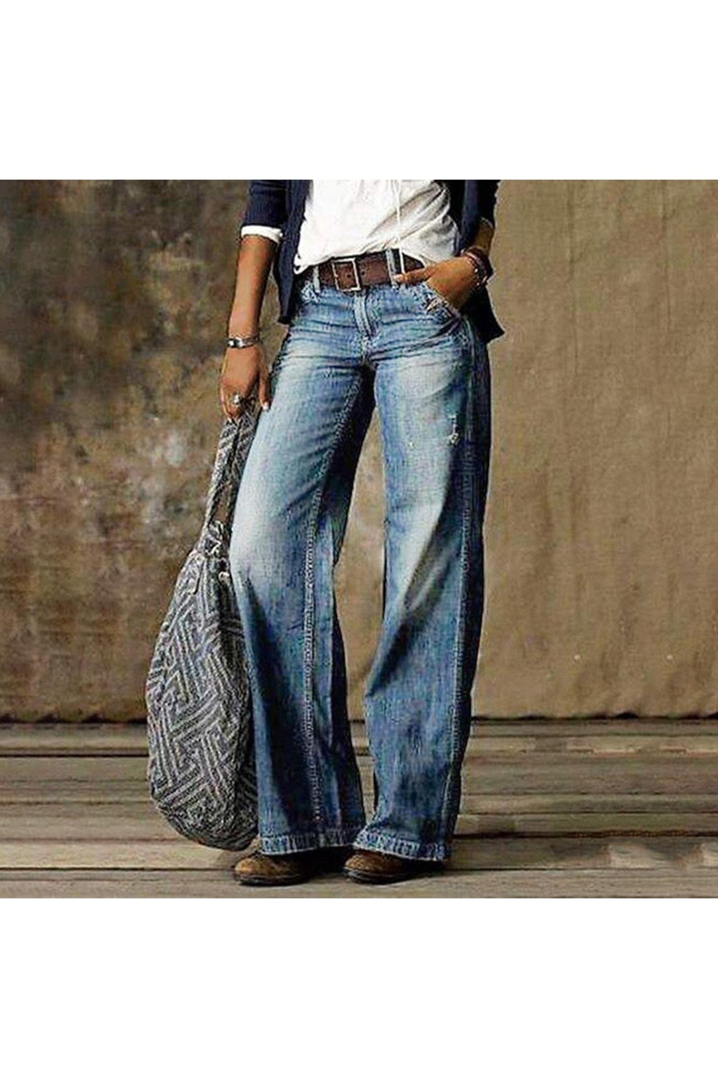 Pocket Casual Fashion Straight-Leg Jeans - HEPSIBAH SHOP