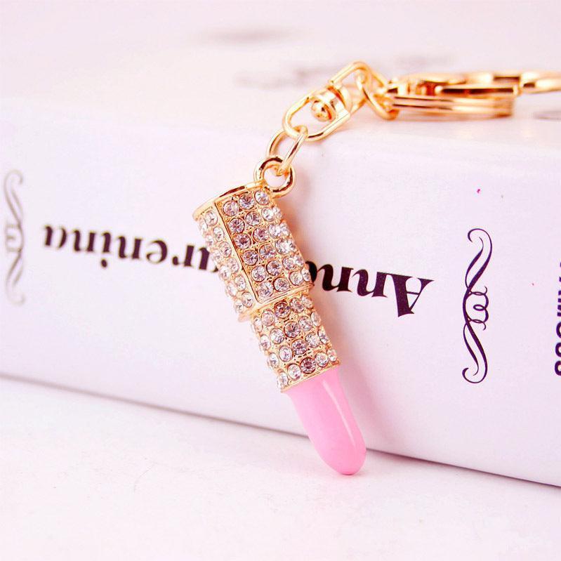 Women's Gifts Rhinestone Lipstick Keychain - HEPSIBAH SHOP