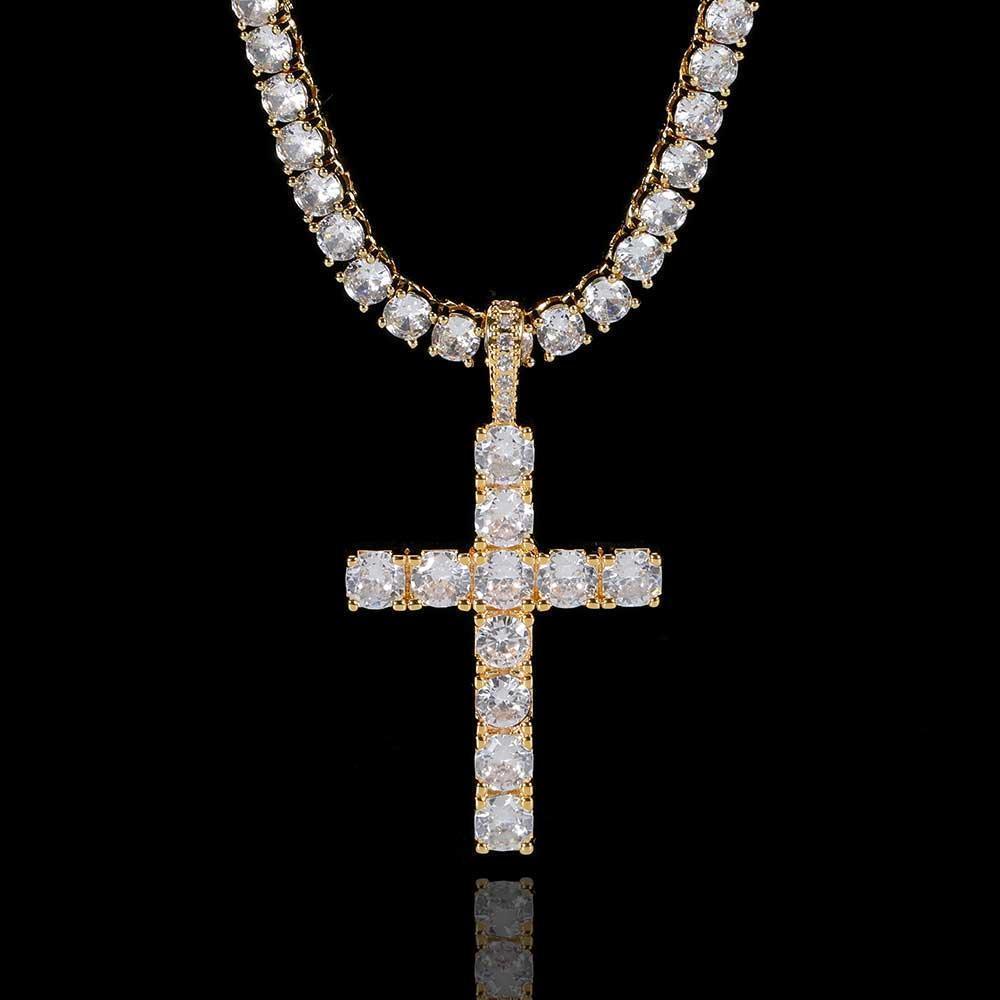 Solid Large Cross Pendant Necklace - HEPSIBAH SHOP