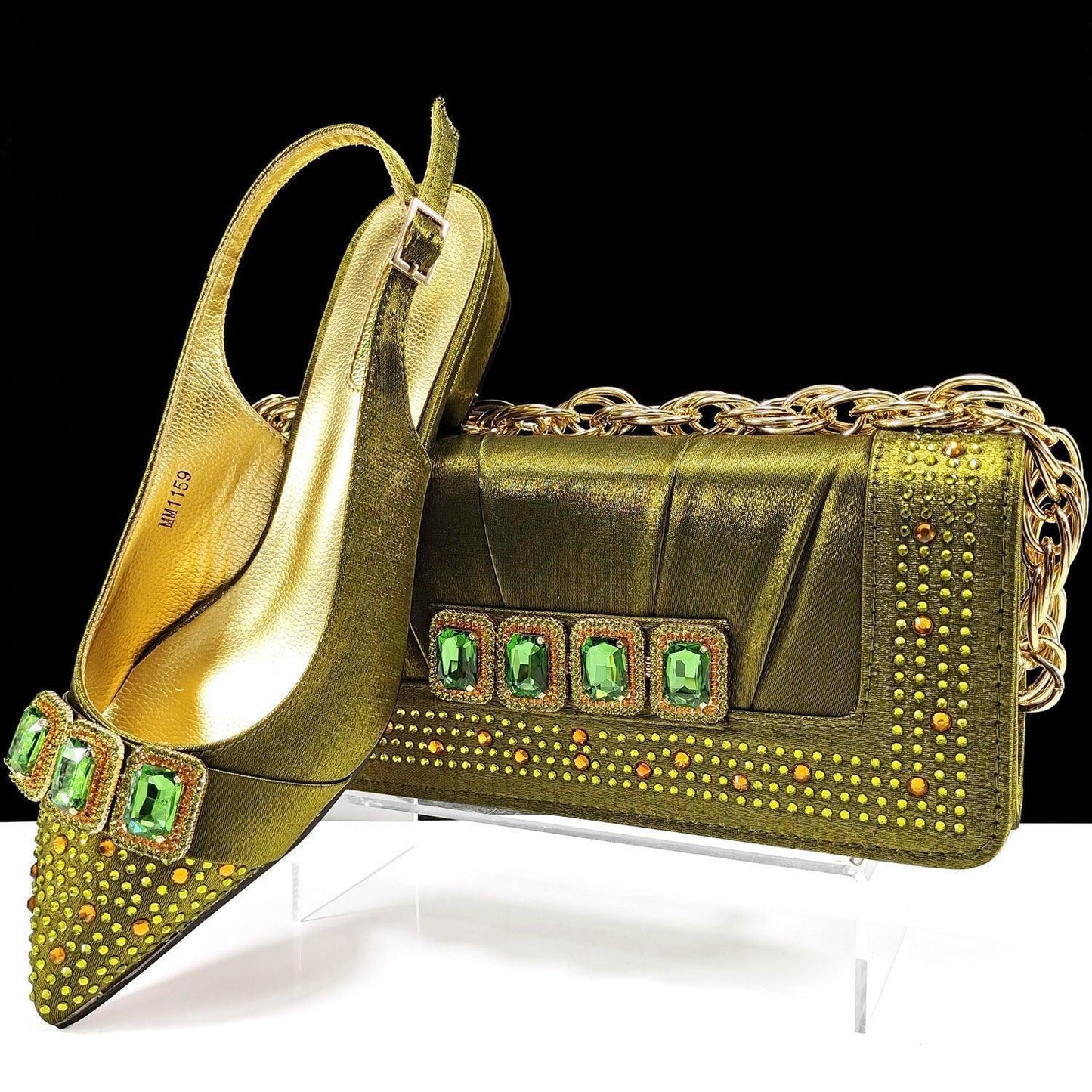 Women's Shoes And Bags Suit Pointed Toe Low Heel Shoes Rectangular Soft Clutch - HEPSIBAH SHOP