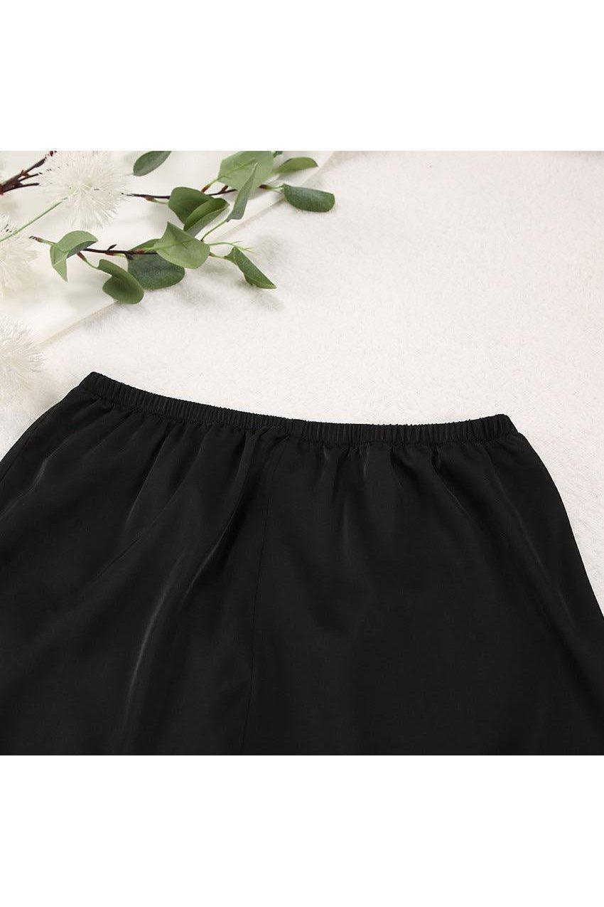 Women's Home Silk Pure Color Pajamas