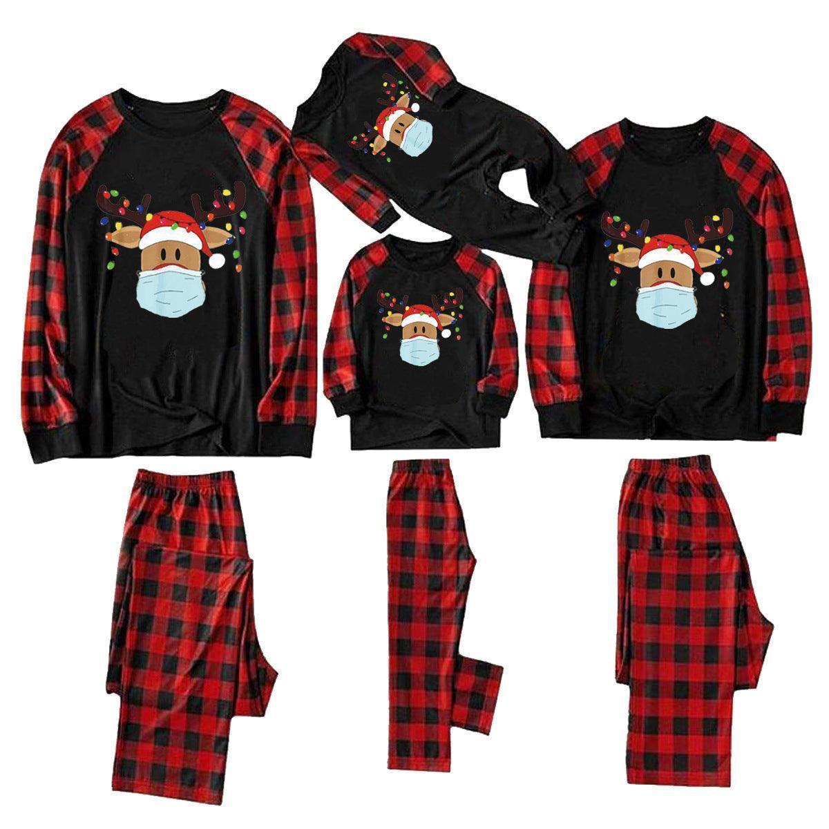 Printed Christmas Housewear Pajama Suit - HEPSIBAH SHOP