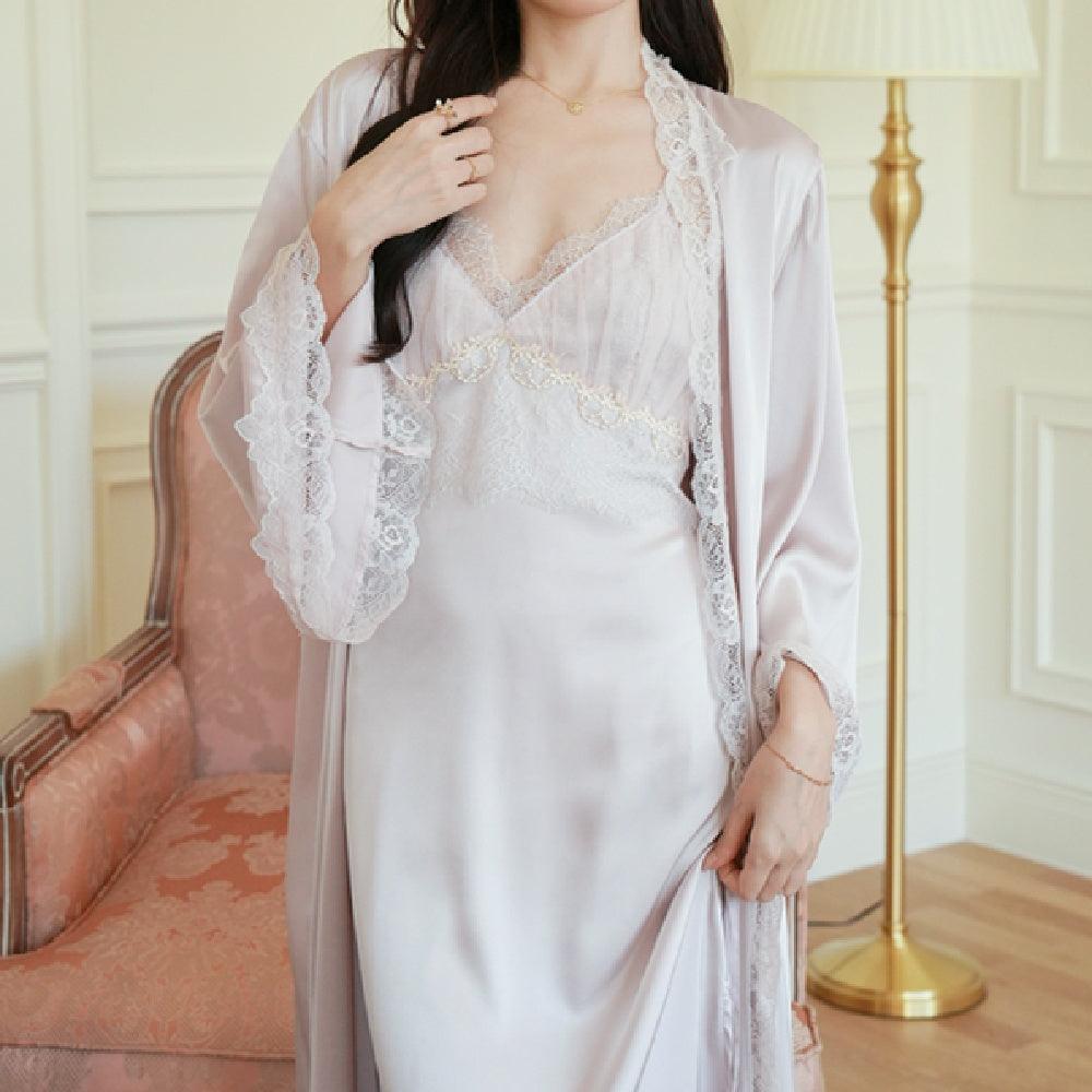 Women's Sexy Ice Silk Suspender Pajamas