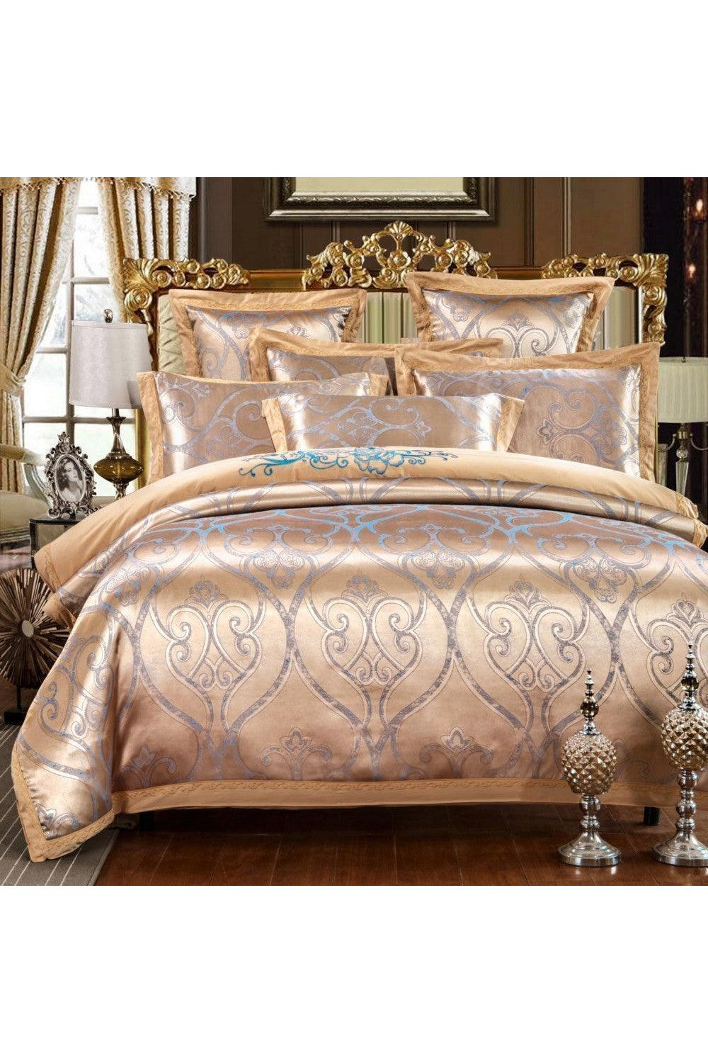Jacquard Cotton Embroidery Quilt Cover - HEPSIBAH SHOP