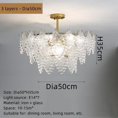 Simple Living Room Glass Chandelier