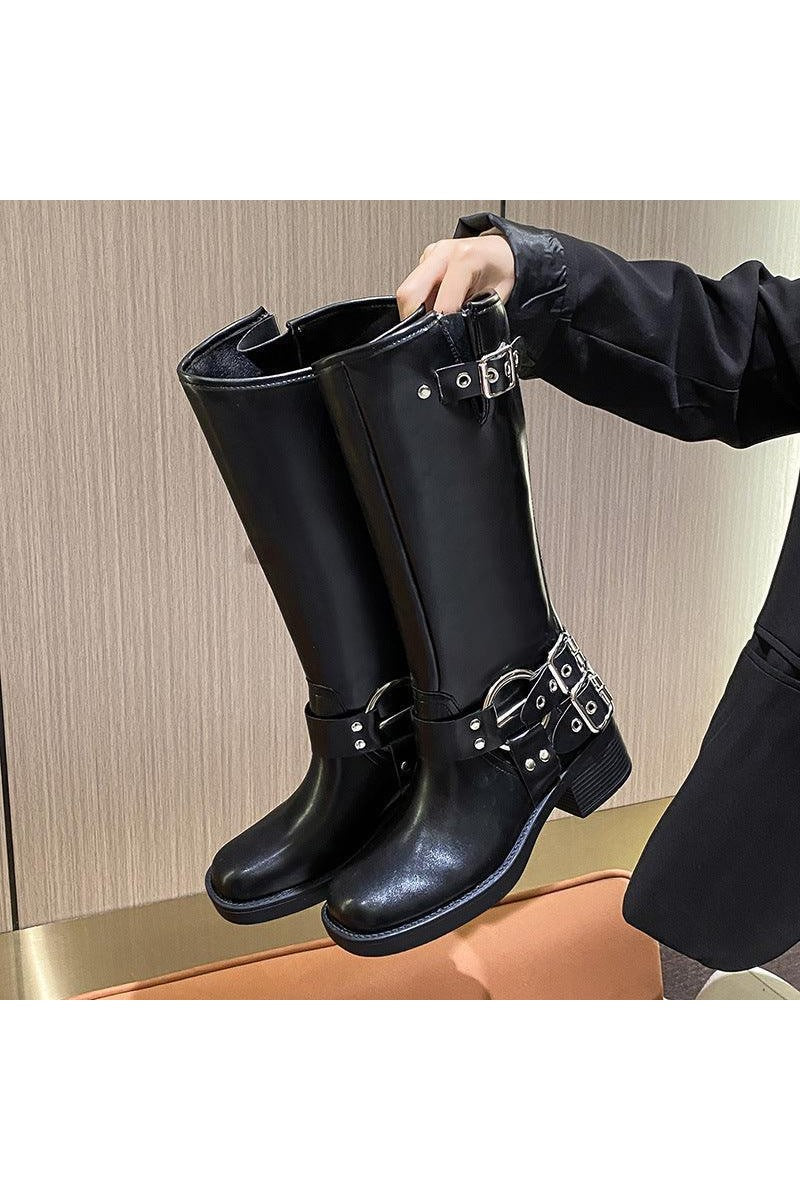Female American Retro Martin Brown High Top Boots - HEPSIBAH SHOP