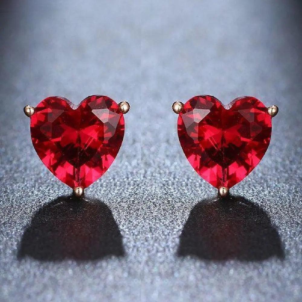 Rose Gold Plated Water Diamond Earrings - HEPSIBAH SHOP