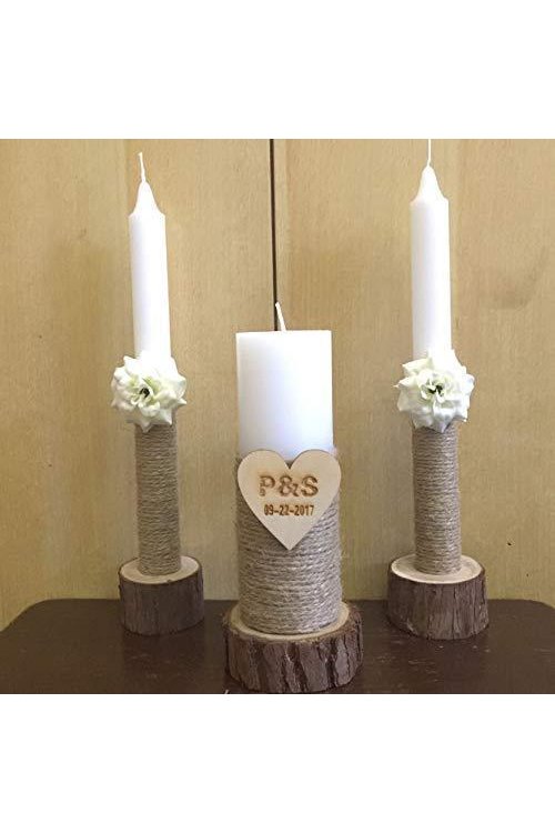 Wooden Wedding Candle Holders - HEPSIBAH SHOP