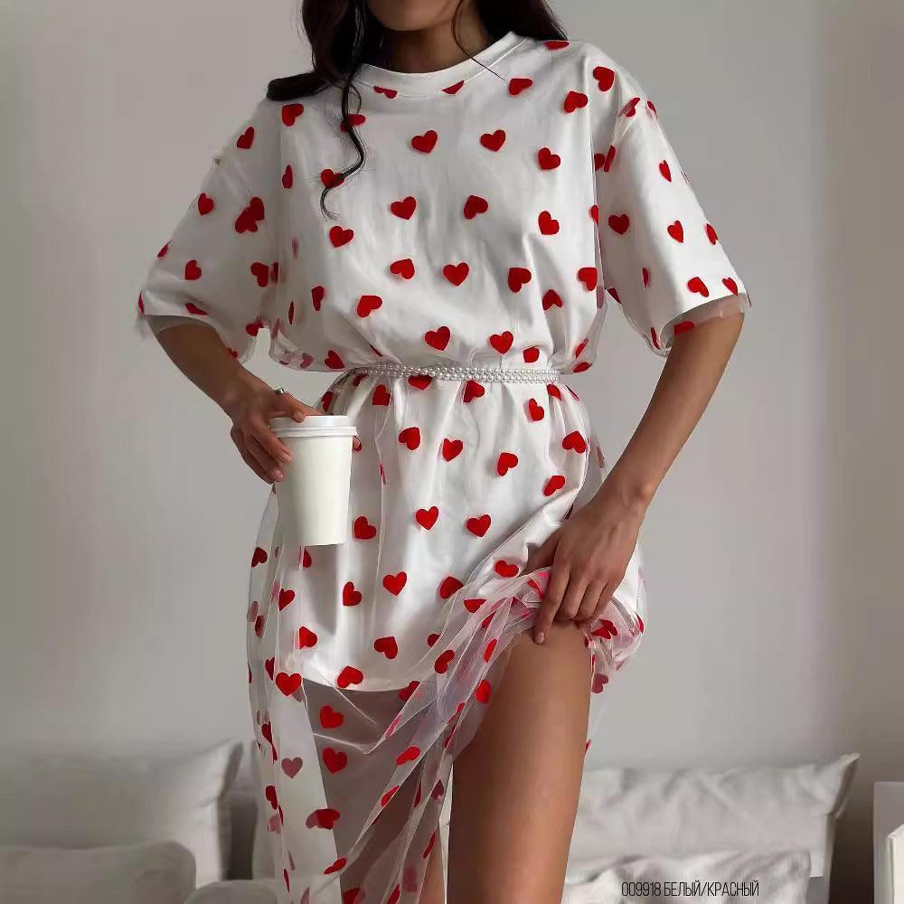 Love Mesh Mid-length Loose Dress - HEPSIBAH SHOP