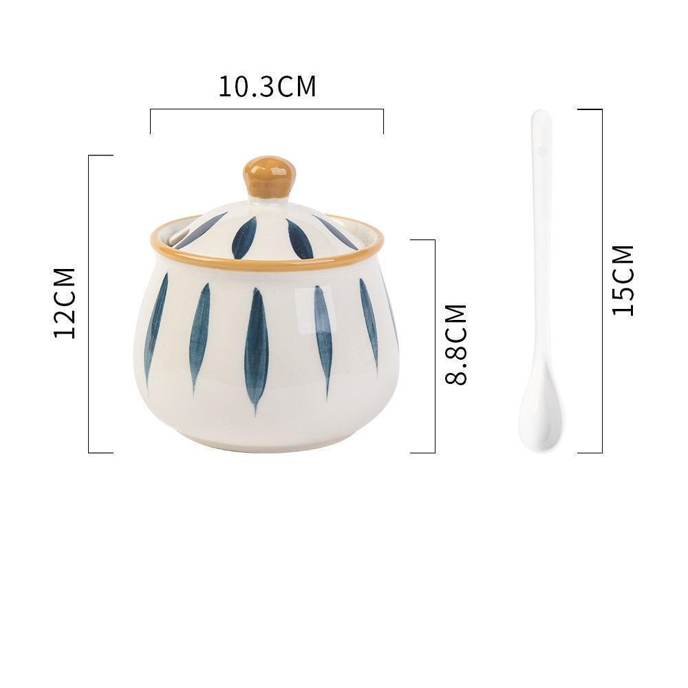 Household Kitchen Condiment Pot Ceramic Suit - HEPSIBAH SHOP