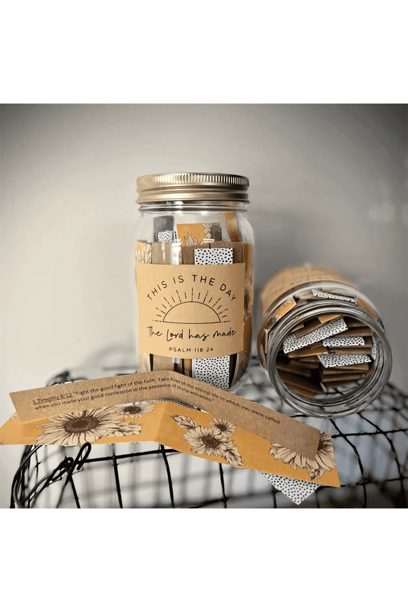 Handmade 67 Color-coded Bible Verse Jar - HEPSIBAH SHOP