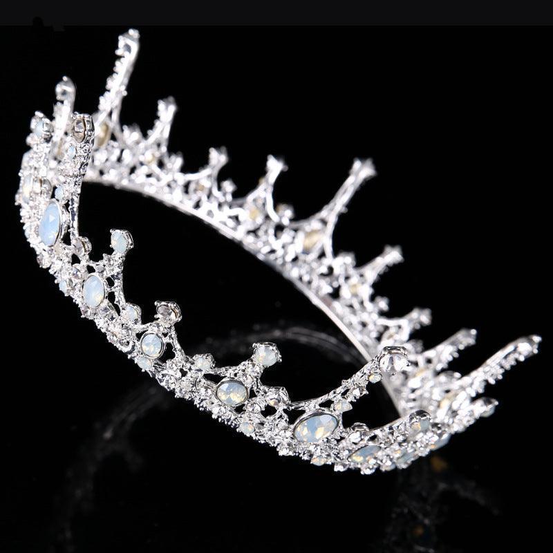 Silver Rhinestone Crown Wedding Accessories - HEPSIBAH SHOP