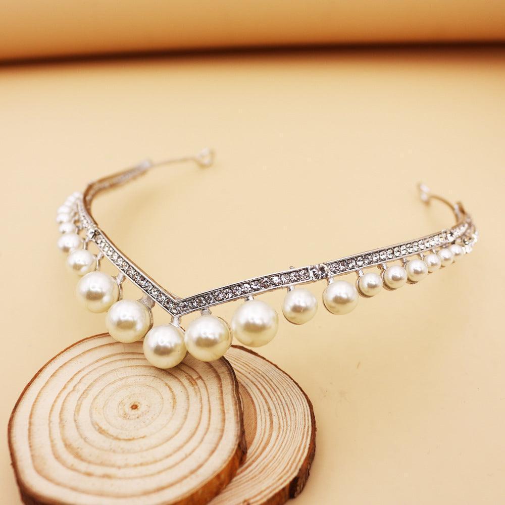 Bride's Wedding Crown Alloy Pearl - HEPSIBAH SHOP