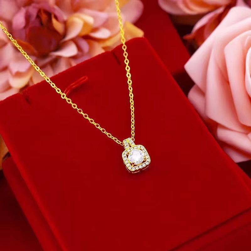 Fashion Jewelry Set Zircon Gem Pendant Chain Choker, Necklace ,Studs - HEPSIBAH SHOP