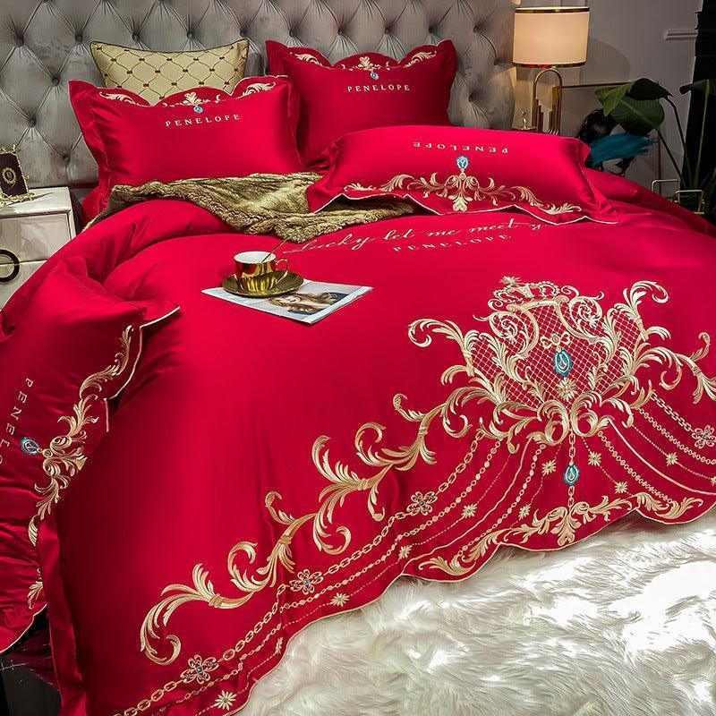 Cotton Ice Silk Quilt Cover 4PC - HEPSIBAH SHOP