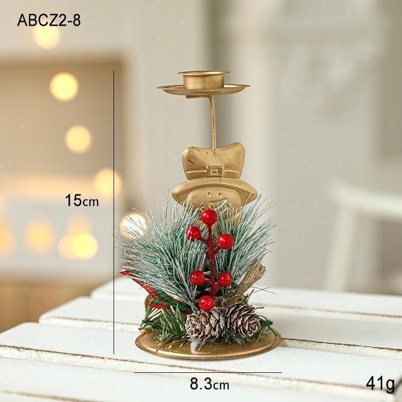 Christmas Candlestick Golden Wrought Iron Decoration - HEPSIBAH SHOP