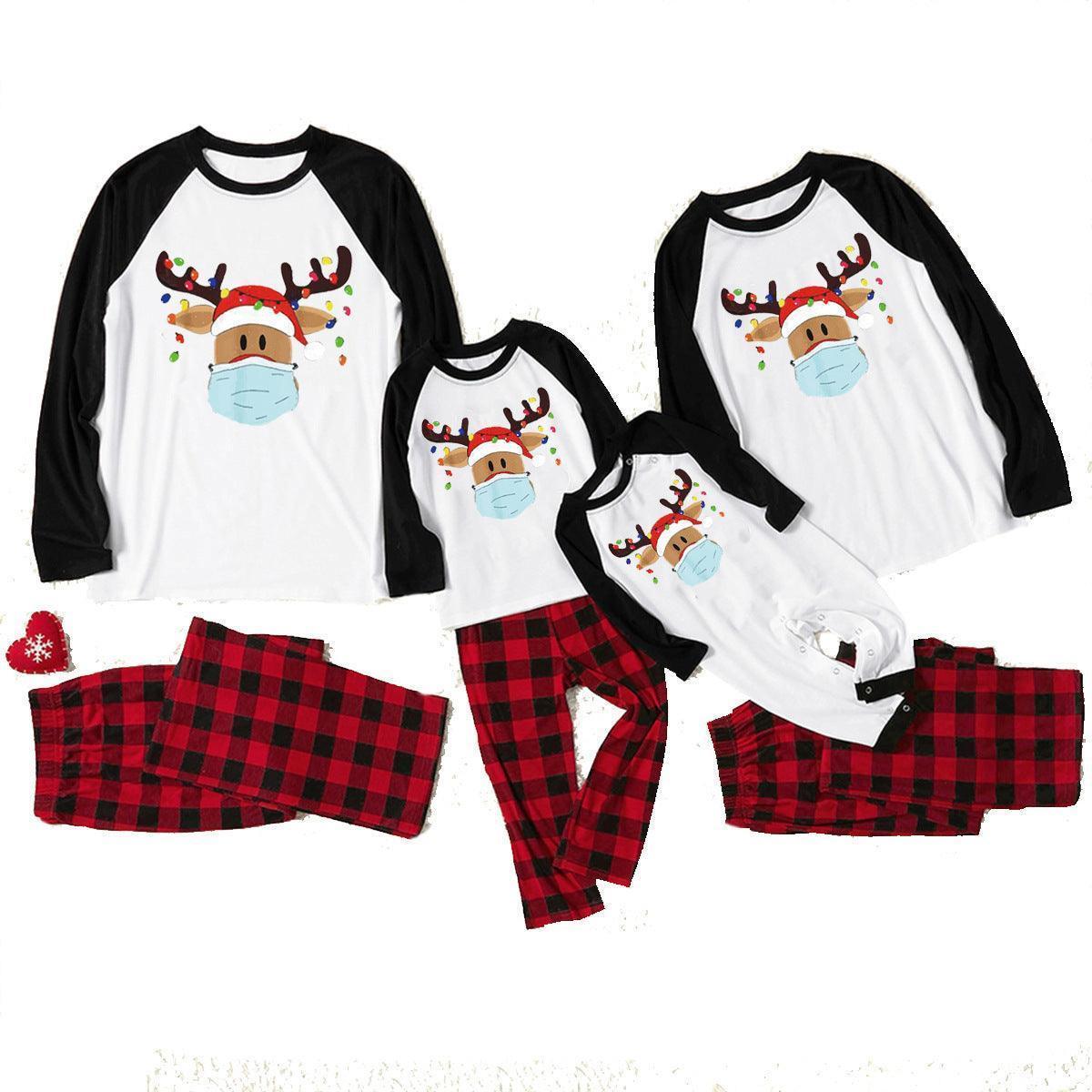 Printed Christmas Housewear Pajama Suit - HEPSIBAH SHOP