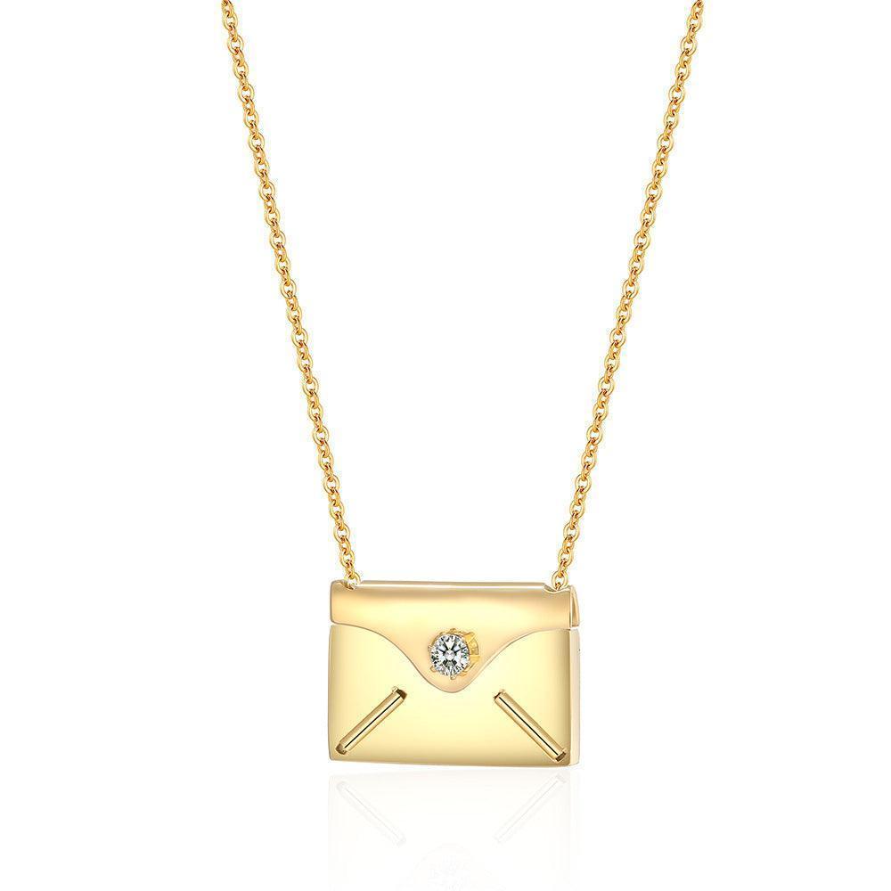 Pullout Envelope Couple Necklace DIY Personalization - HEPSIBAH SHOP