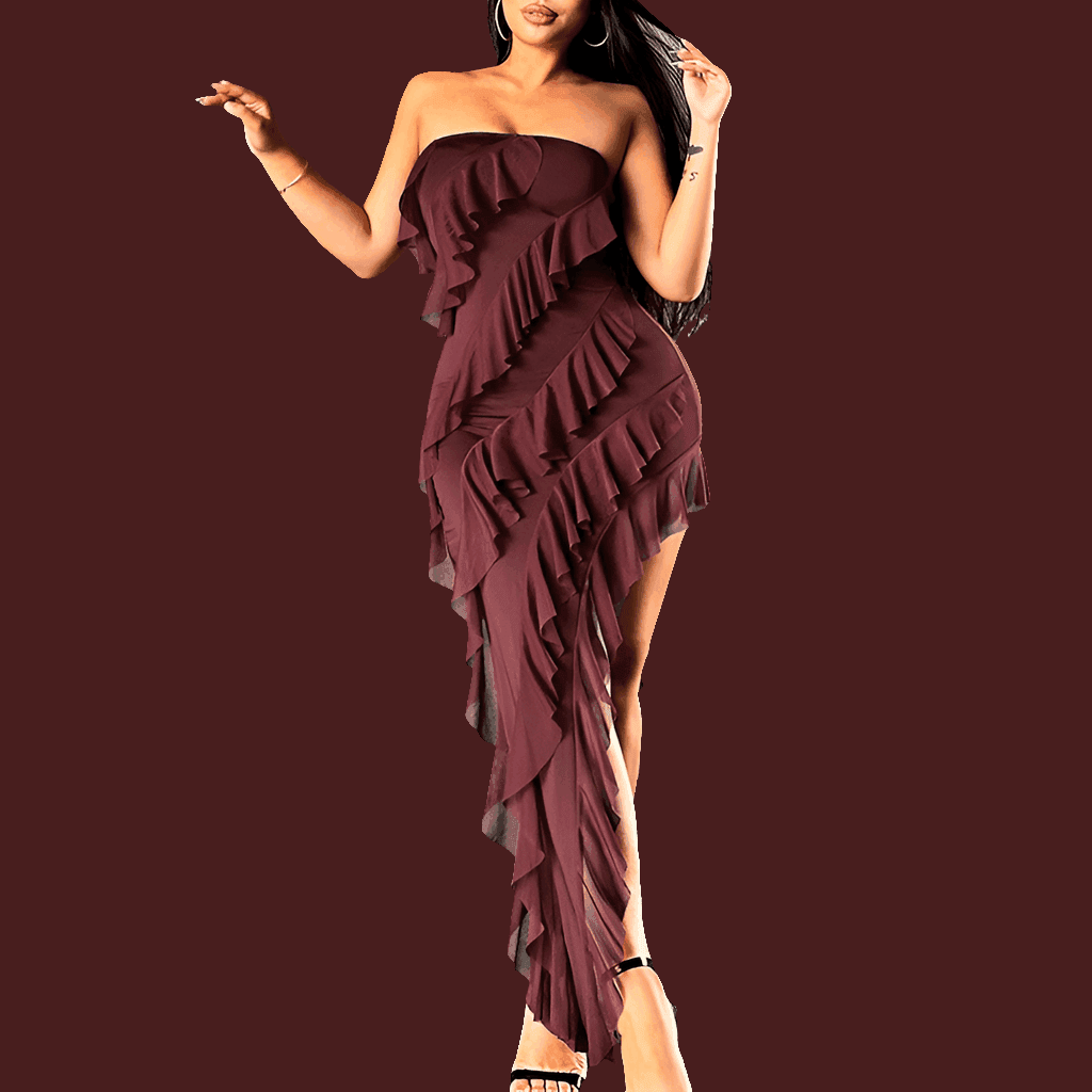 Women's Fashion Tube Top Tassel Dress - HEPSIBAH SHOP