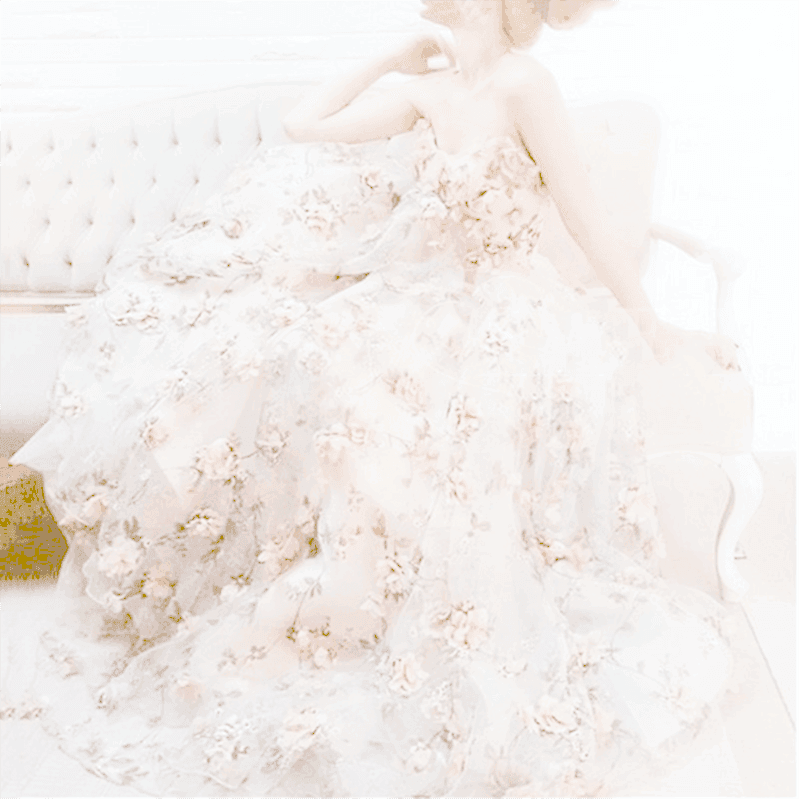 Women's Floral Lace Strapless Gown - HEPSIBAH SHOP