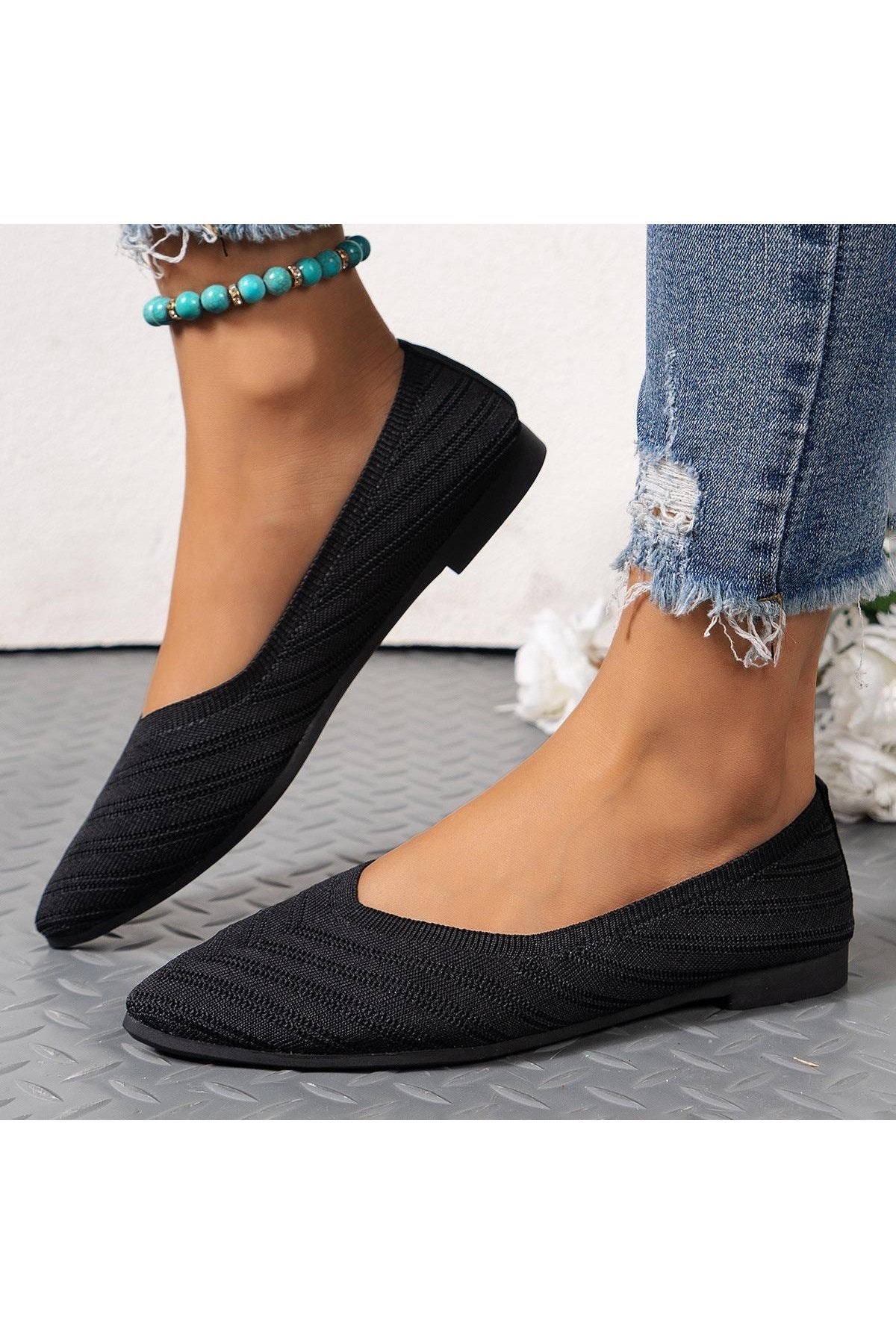 Pointed Toe Low-cut Shoes Women's Breathable Flat Bottom - HEPSIBAH SHOP