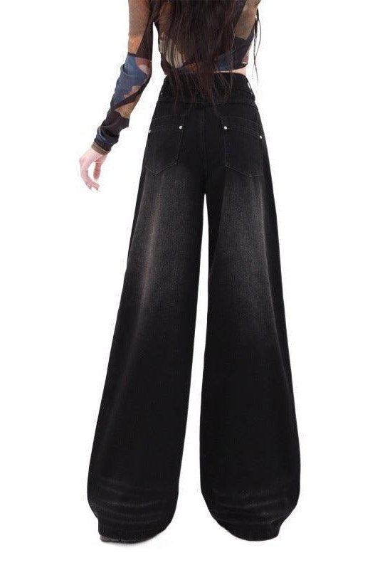 Retro Washed Straight Jeans For Women - HEPSIBAH SHOP