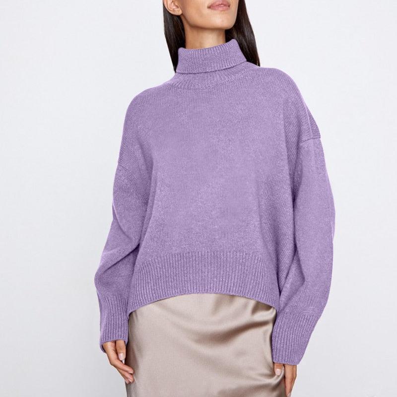 WYWM Cashmere Elegant Turtle Neck Women Sweater - HEPSIBAH SHOP