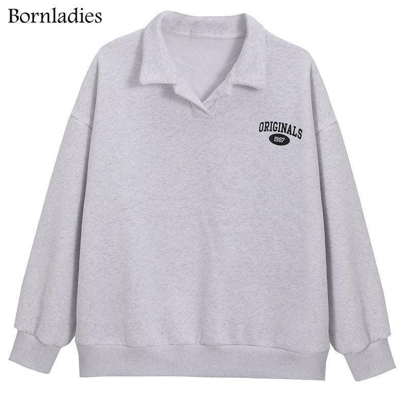Bornladies Women Cotton Sweatshirt Suit Oversized Sets - HEPSIBAH SHOP
