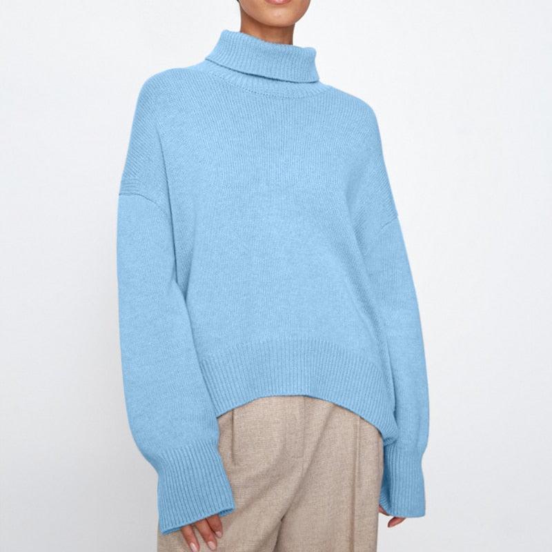 WYWM Cashmere Elegant Turtle Neck Women Sweater - HEPSIBAH SHOP