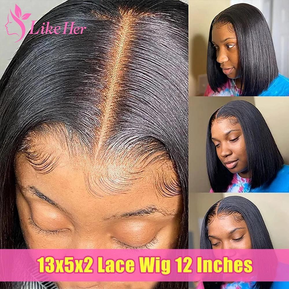 Straight Bob Wig Lace Front Human Hair - HEPSIBAH SHOP
