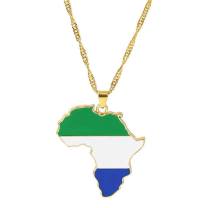 Fashion Map African Pendant Necklace - HEPSIBAH SHOP