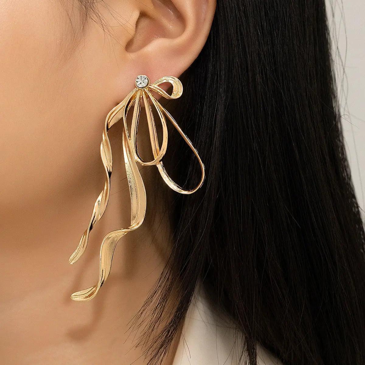 Irregular Large Bow Earrings For Women - HEPSIBAH SHOP