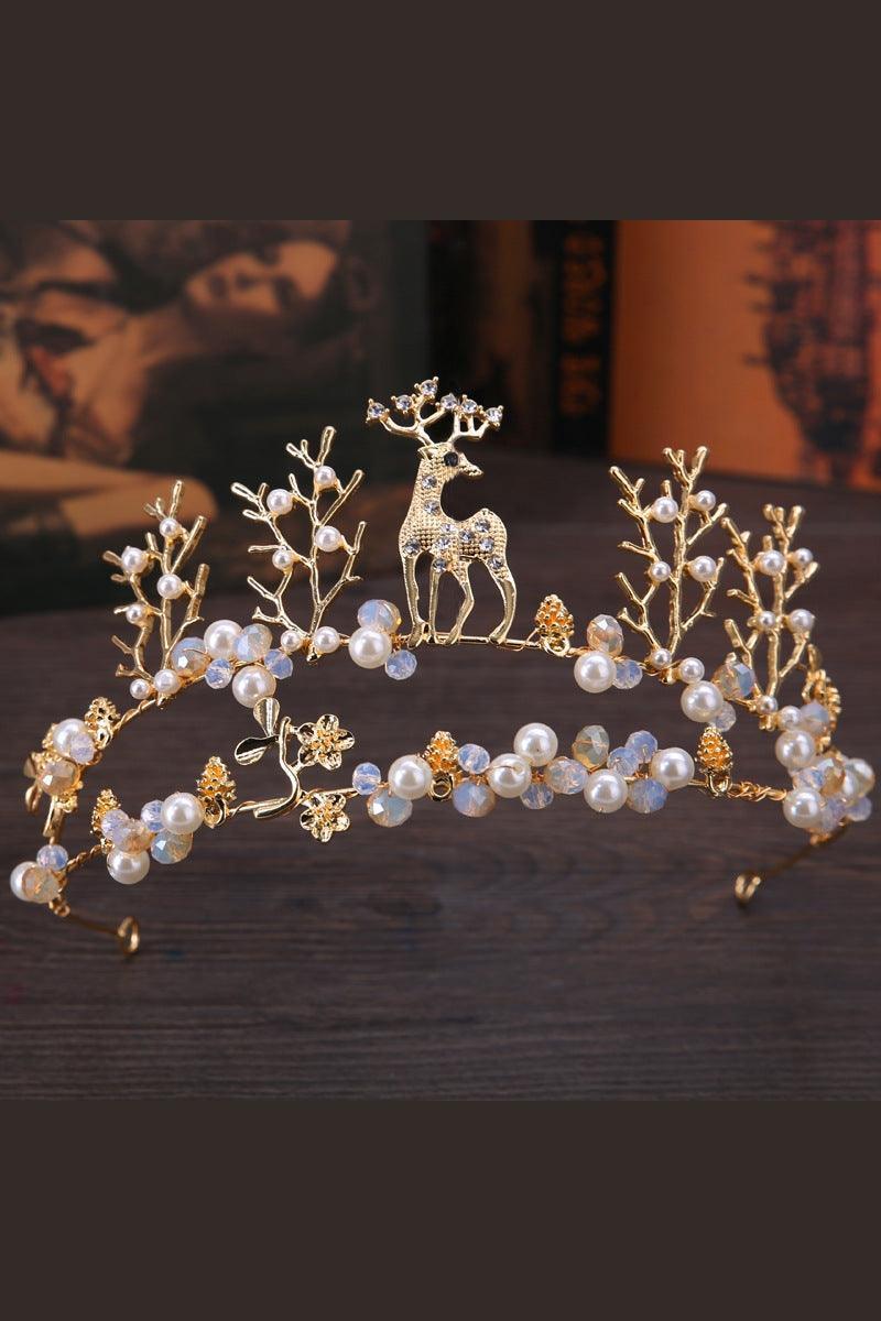 Fawn Crown Golden Animal Wedding Accessories - HEPSIBAH SHOP