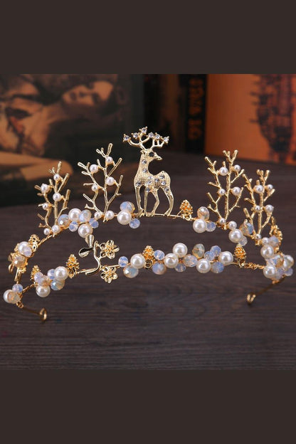 Fawn Crown Golden Animal Wedding Accessories - HEPSIBAH SHOP