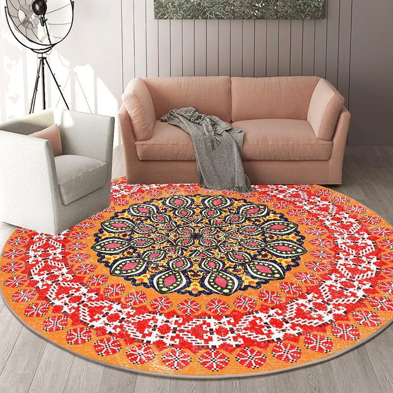 Round Stylish Living Room Rug