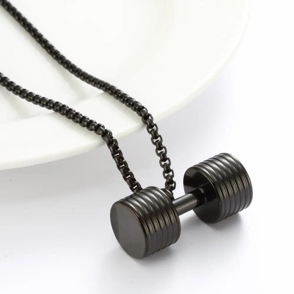 Multi-piece Dumbbell Pendant Necklace - HEPSIBAH SHOP