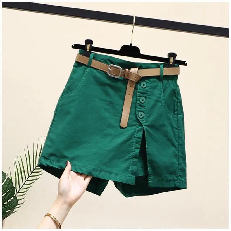 Summer New Button Women's High Waist Shorts - HEPSIBAH SHOP