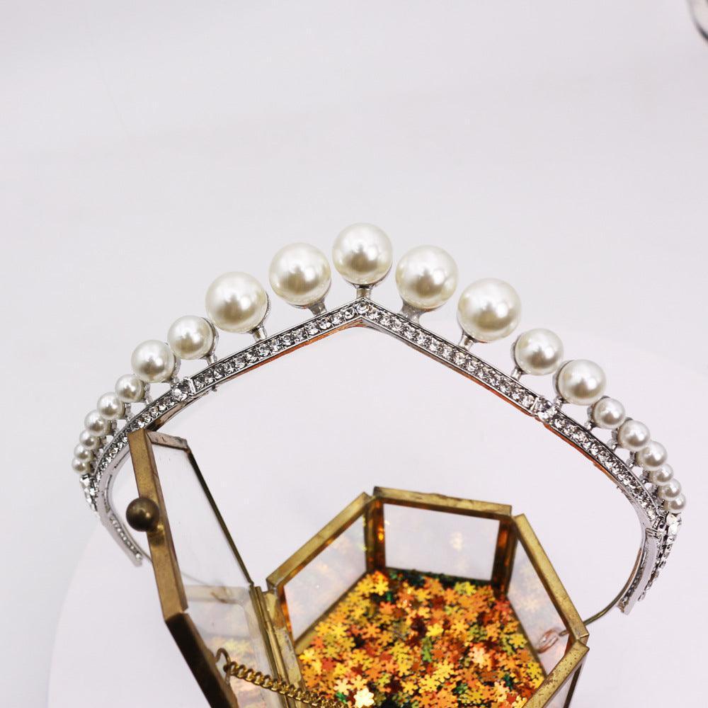 Bride's Wedding Crown Alloy Pearl - HEPSIBAH SHOP